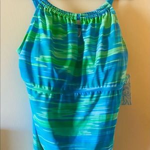 Beach Diva Swim Tank Tankini Top xxl